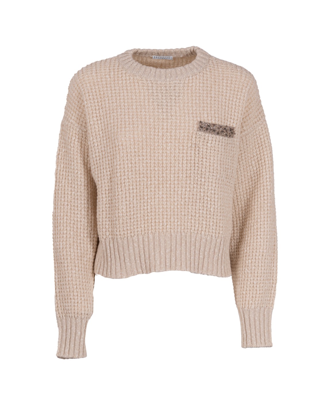 shop BRUNELLO CUCINELLI  Pull: Brunello Cucinelli maglia in lana vergine Soft e cashmere punto waffle con Dazzling Detail.
Girocollo.
Spalla abbassata.
Taschino a toppa su petto.
Lavorazione speciale.
Composizione: 55% Lana di agnello 45% Cashmere.
Fabbricato in Italia.. MGY518300-C4115 number 2124403